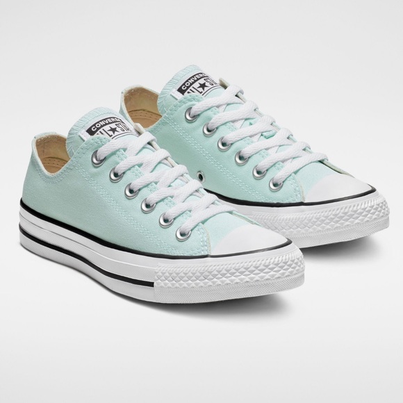 Converse Shoes - worn seasonal light blue converse/chuck taylor’s